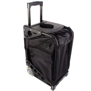 Student Trolley Bag, Zucca Type, Black, Empty