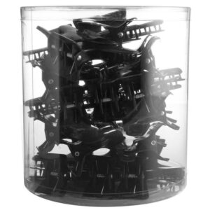 Beauty Pro Tub of Clips Butterfly Jaws, Black, 36/Tub