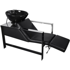 Shampoo Unit Bauhaus C30, Basin & Chair, Black